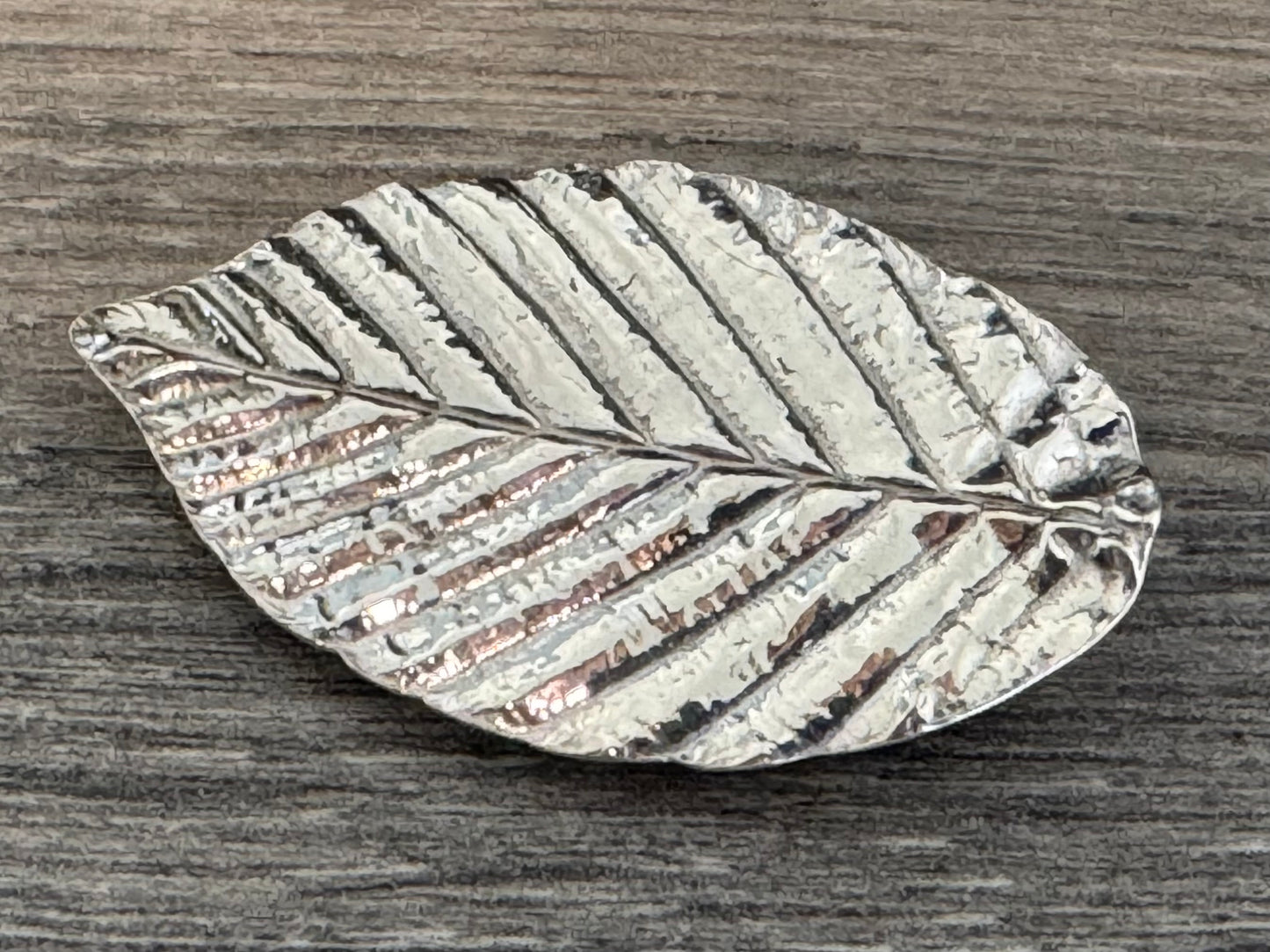 Silver Beech Leaf Brooch