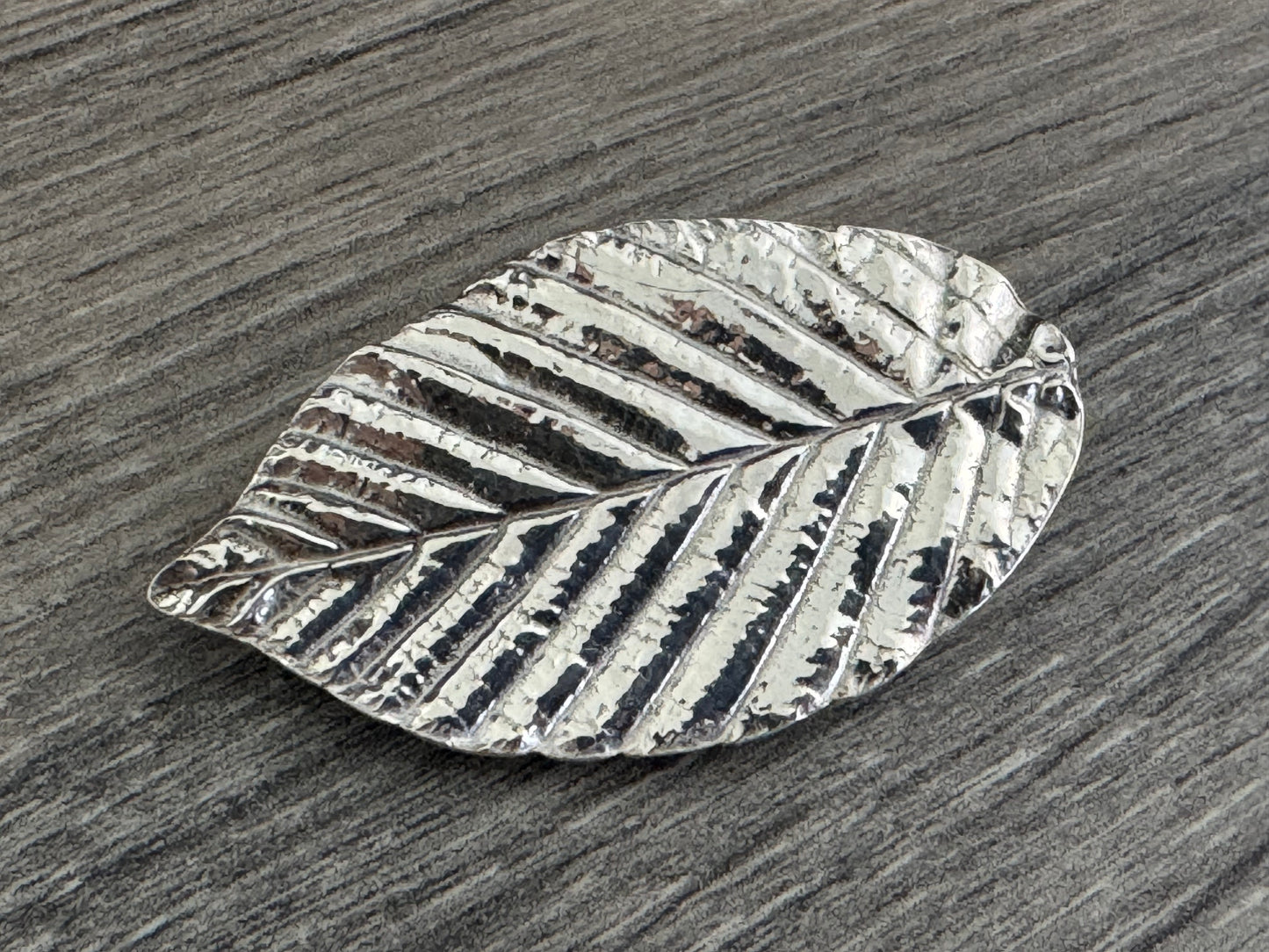 Silver Beech Leaf Brooch