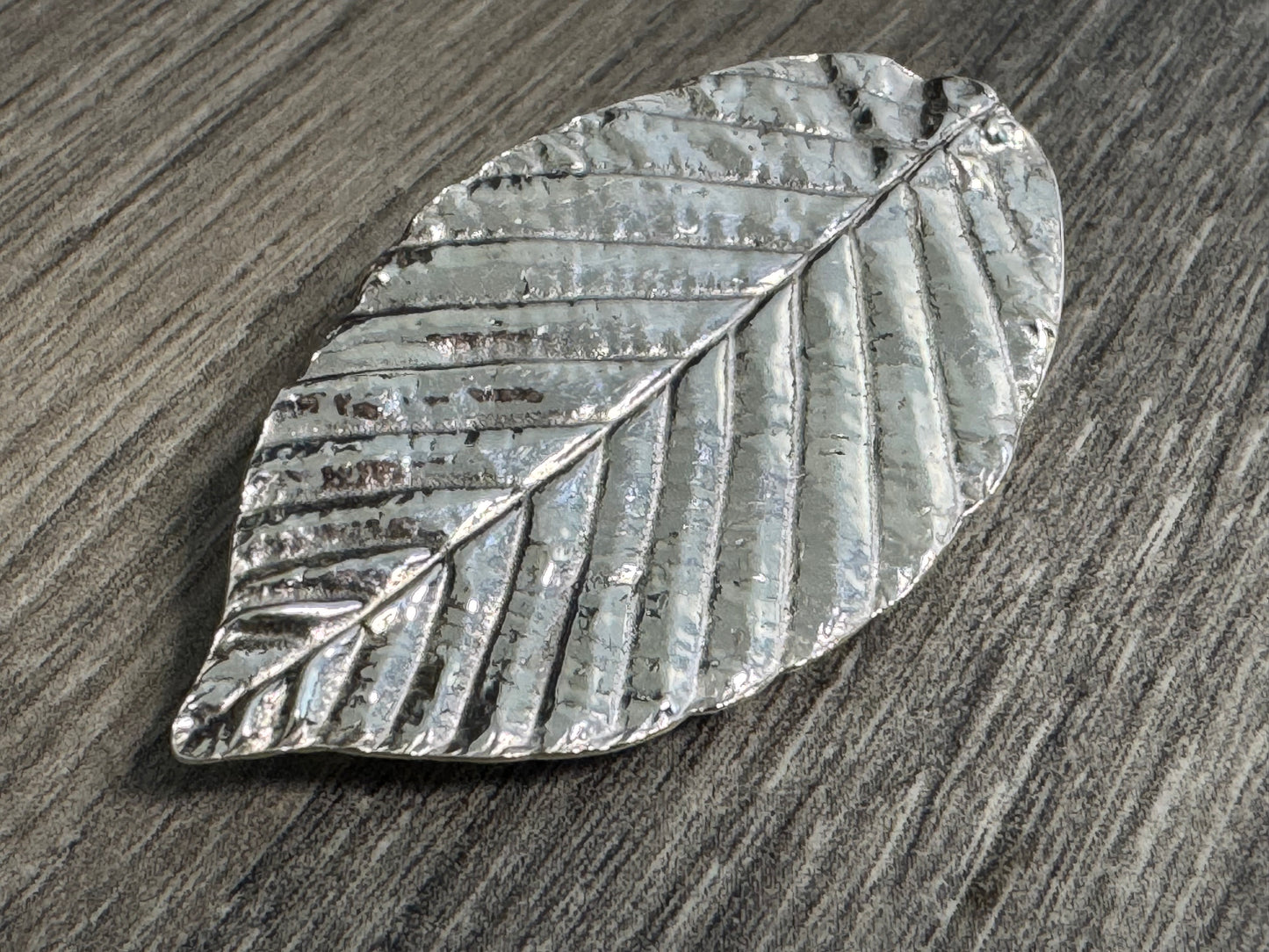 Silver Beech Leaf Brooch