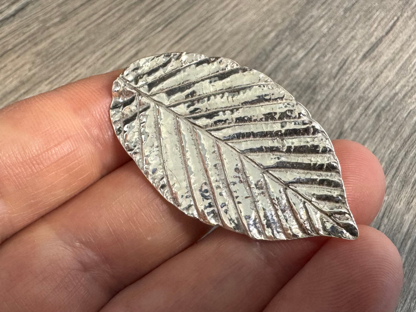 Silver Beech Leaf Brooch