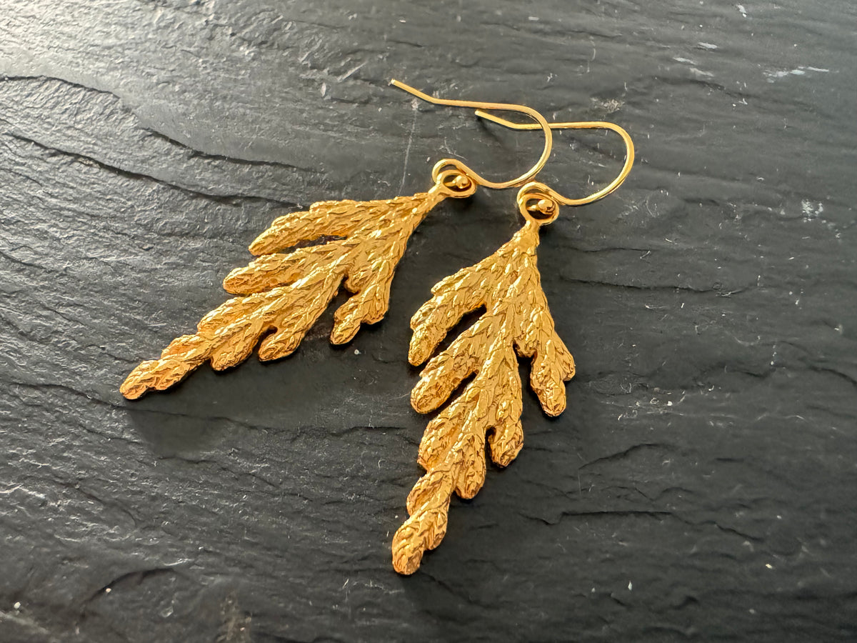 Gold Vermeil Evergreen Earrings