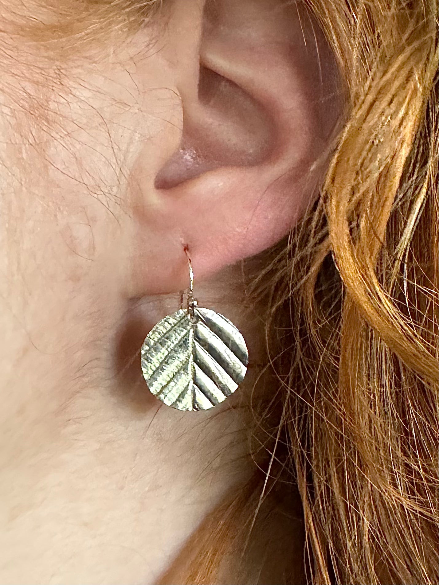 Beech round silver danglies
