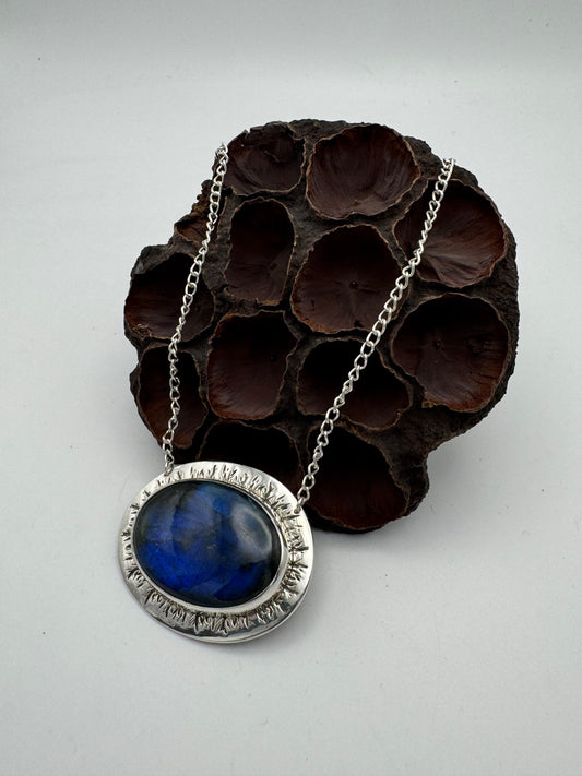 Labradorite Silver Necklace