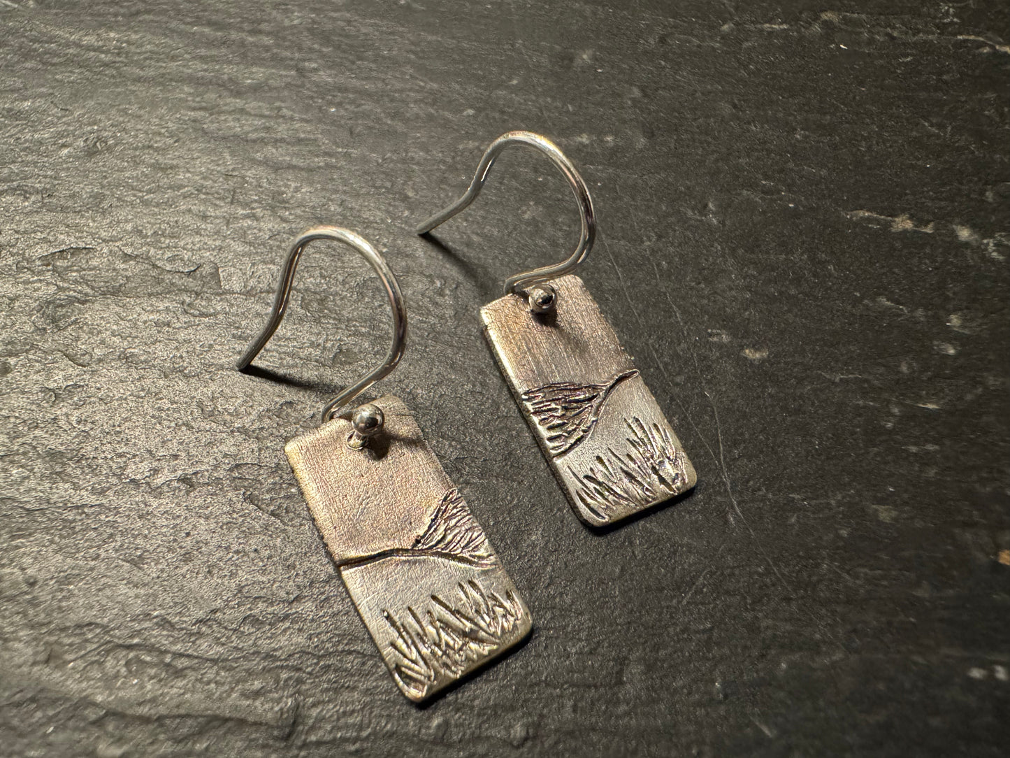 Silver ‘Little Landscape’ Dangly Earrings