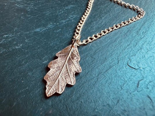 Baby oak copper pendant
