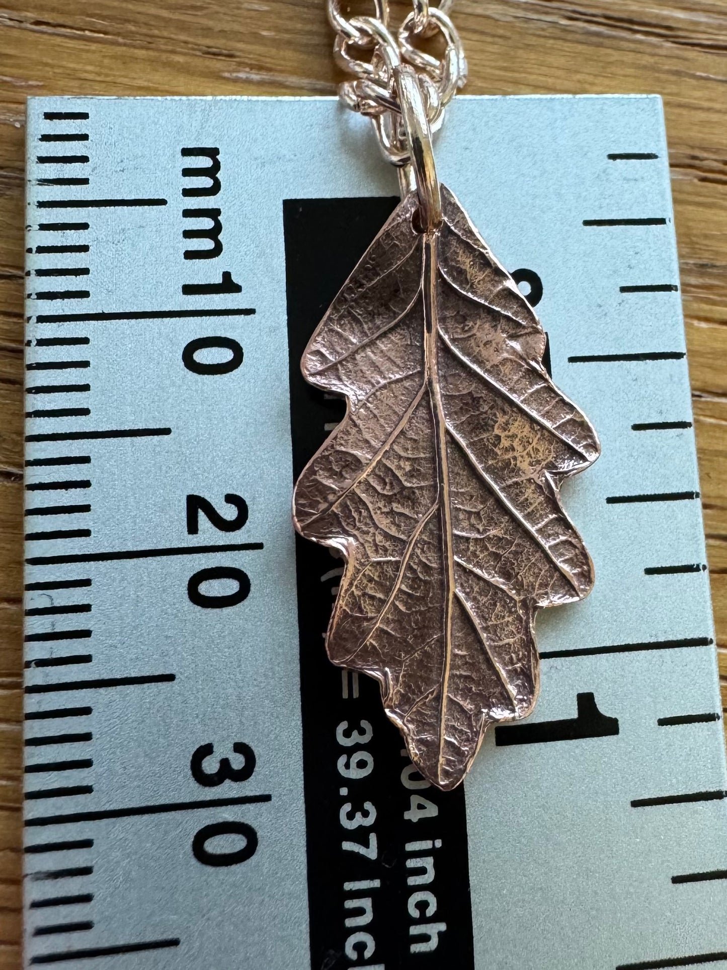 Baby oak copper pendant