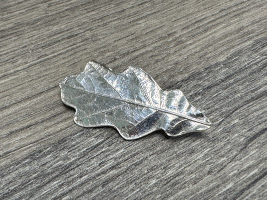 Silver Oak Leaf Brooch