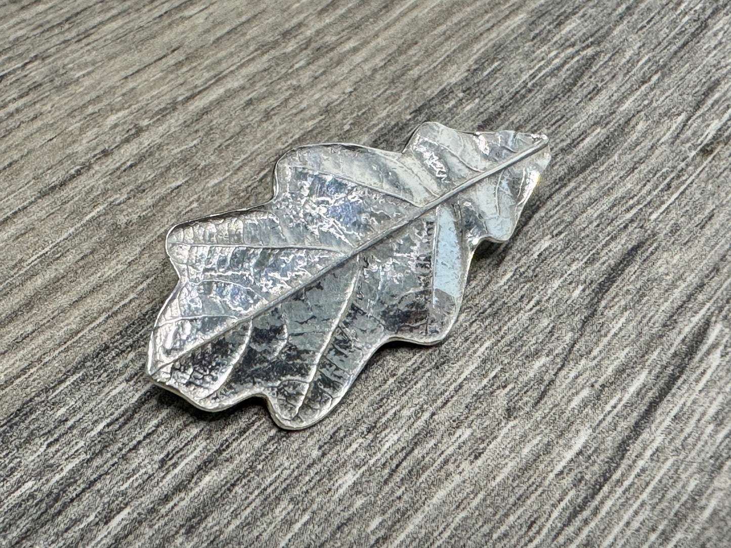 Silver Oak Leaf Brooch