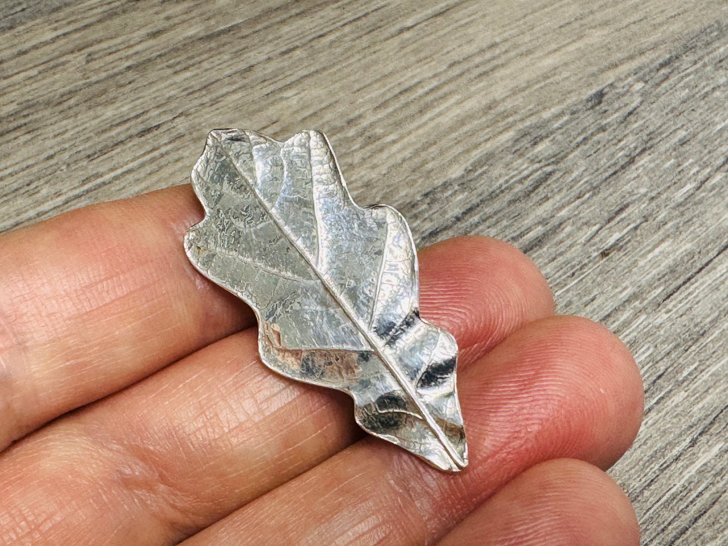 Silver Oak Leaf Brooch