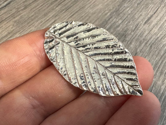 Silver Beech Leaf Brooch