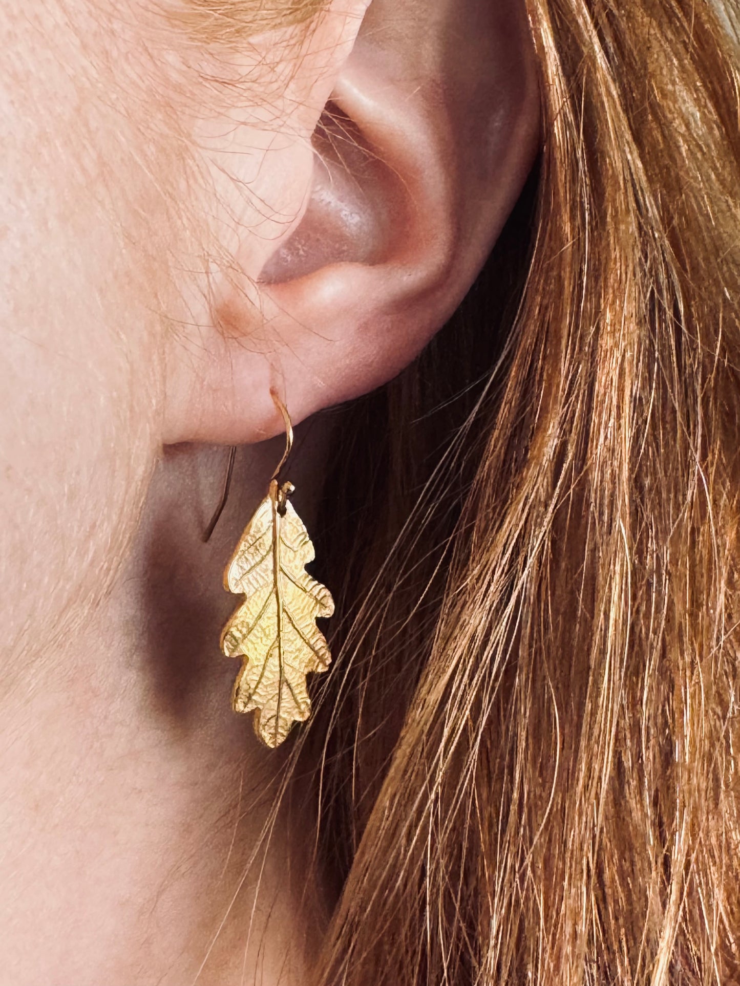 Gold Vermeil Baby Oak Earrings