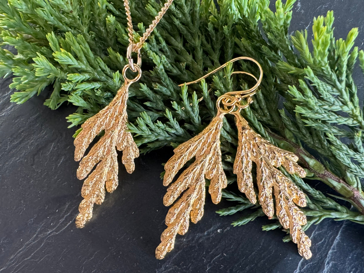 Gold Vermeil Evergreen Earrings