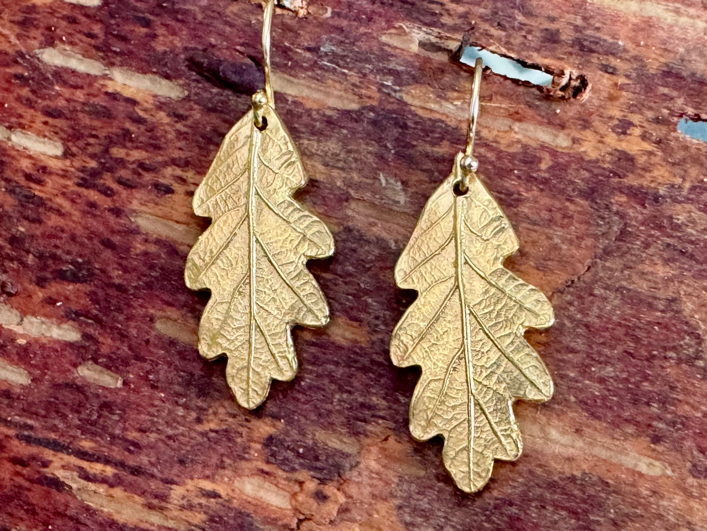Gold Vermeil Baby Oak Earrings