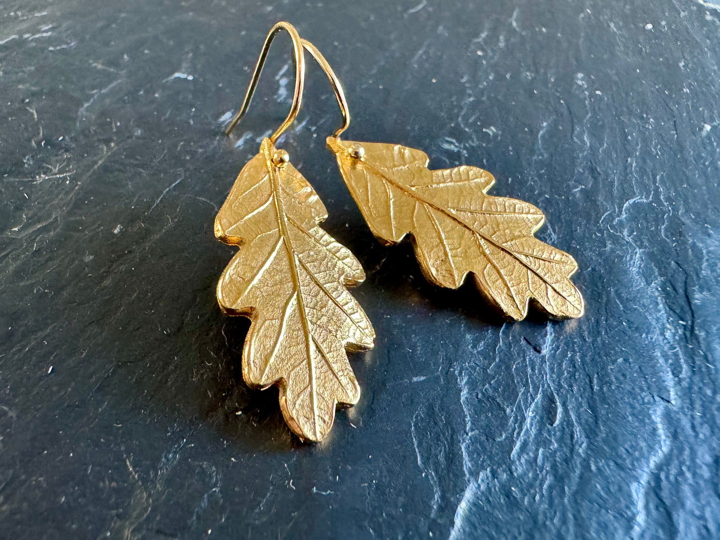 Gold Vermeil Baby Oak Earrings