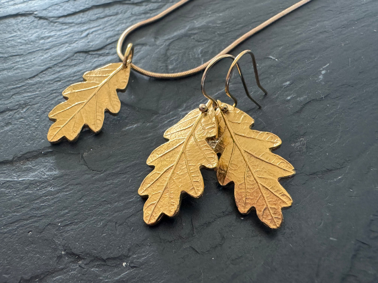 Gold Vermeil Baby Oak Earrings