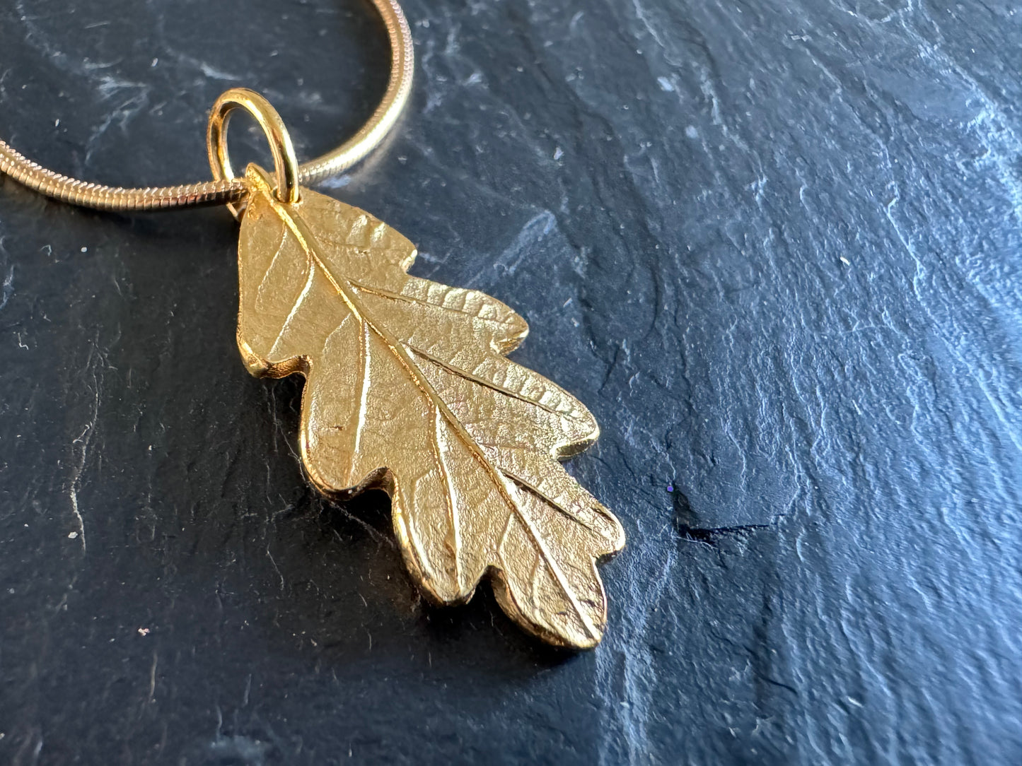 Gold Vermeil Baby Oak Pendant