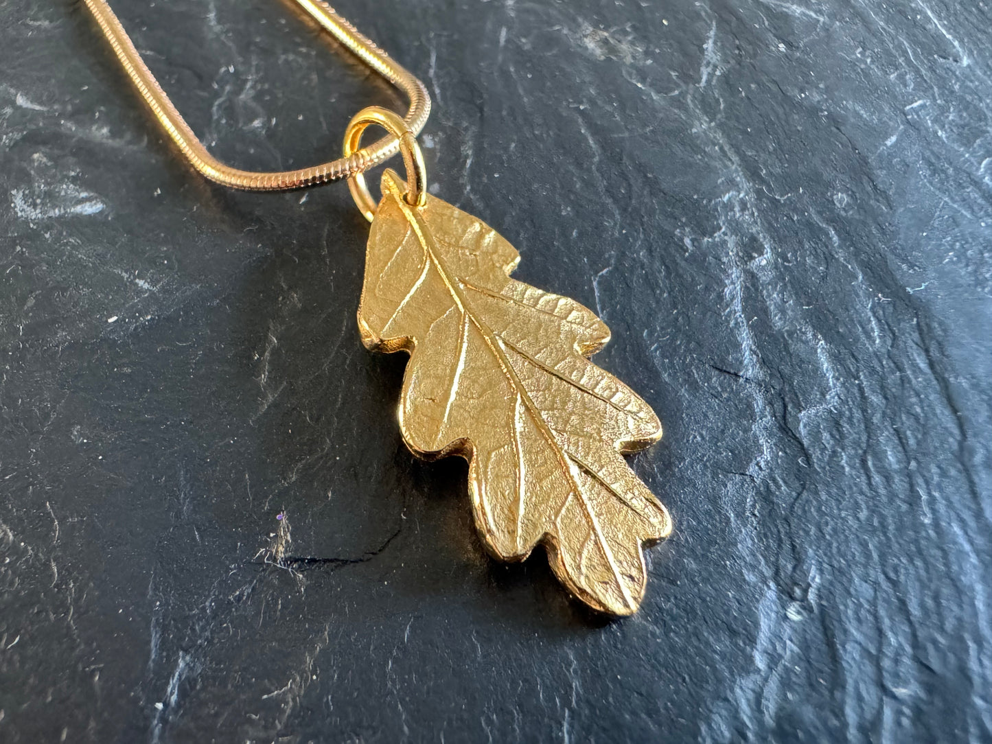 Gold Vermeil Baby Oak Pendant