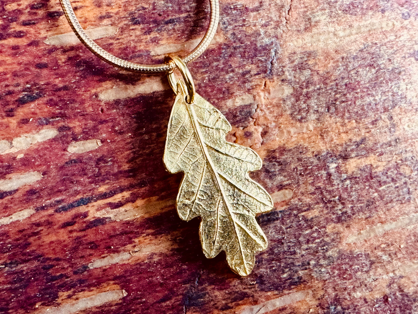 Gold Vermeil Baby Oak Pendant