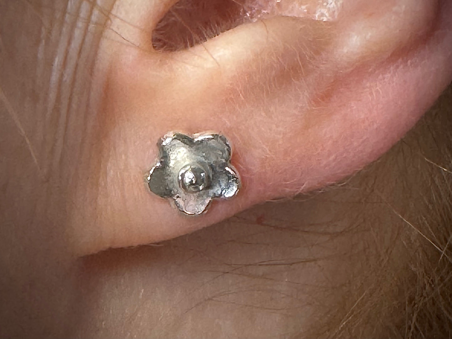 Forget-me-not silver studs