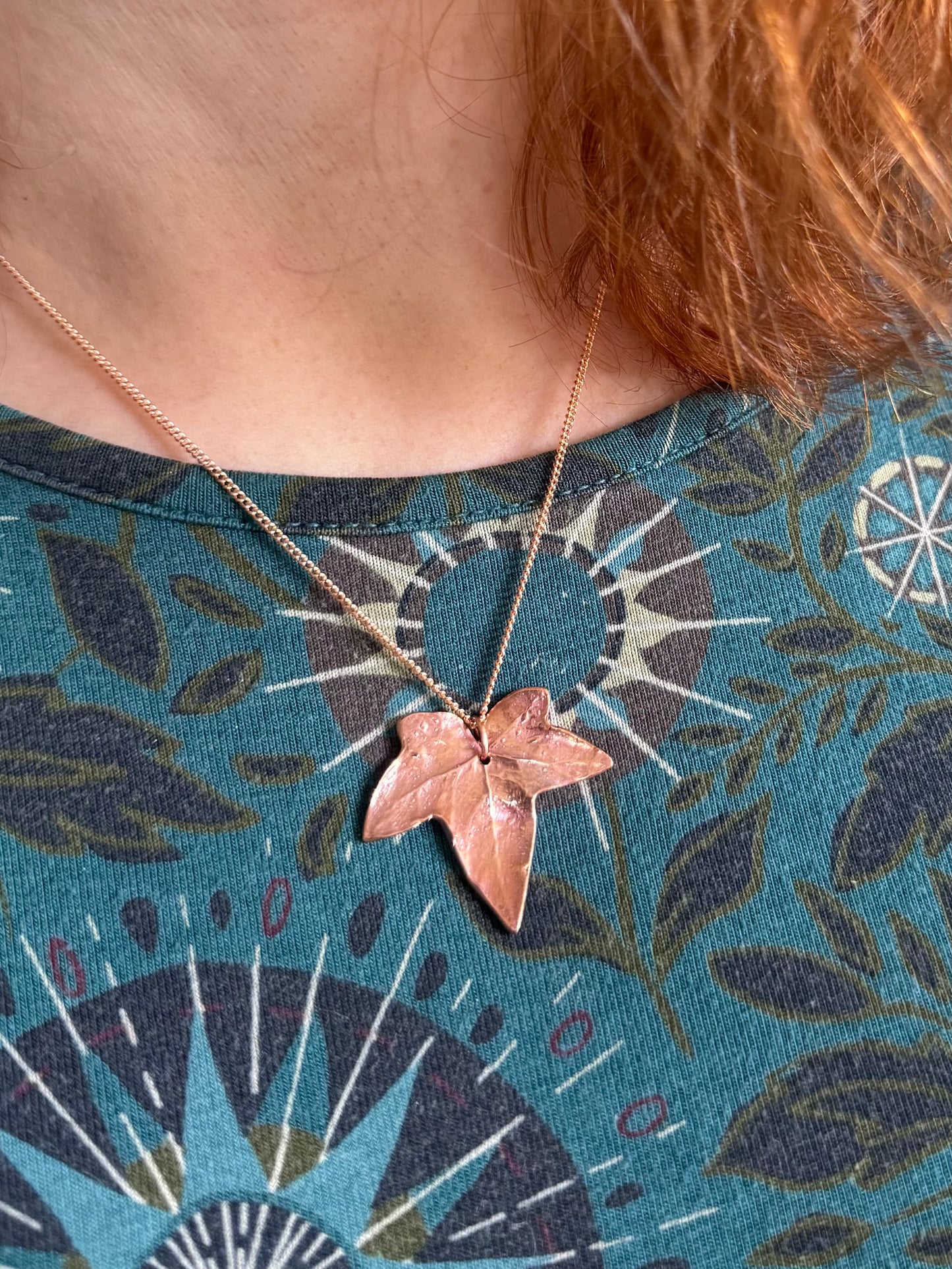 Copper Ivy Pendant
