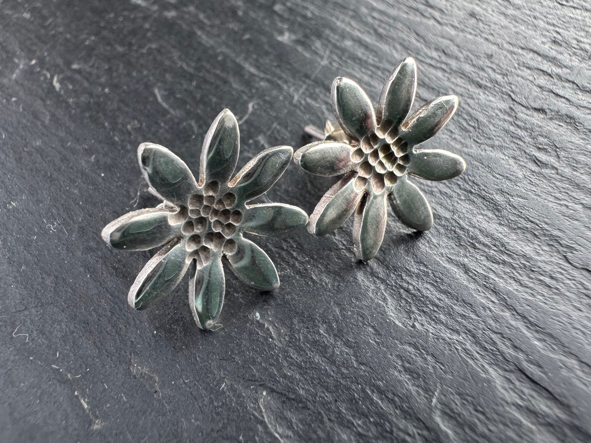 Silver Daisy Earrings